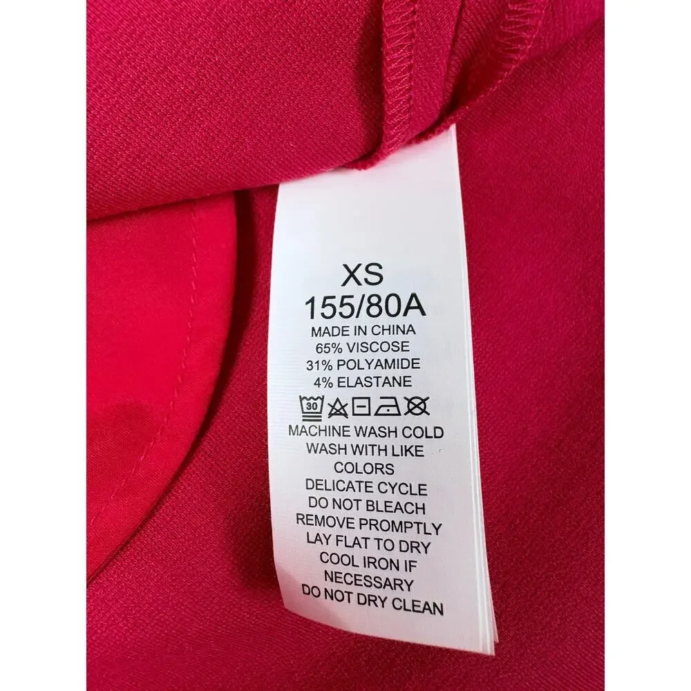 Kate Spade New York Red Fit & Flare Dress 3/4 Sleeve Pocket Dress XS $198 Retail